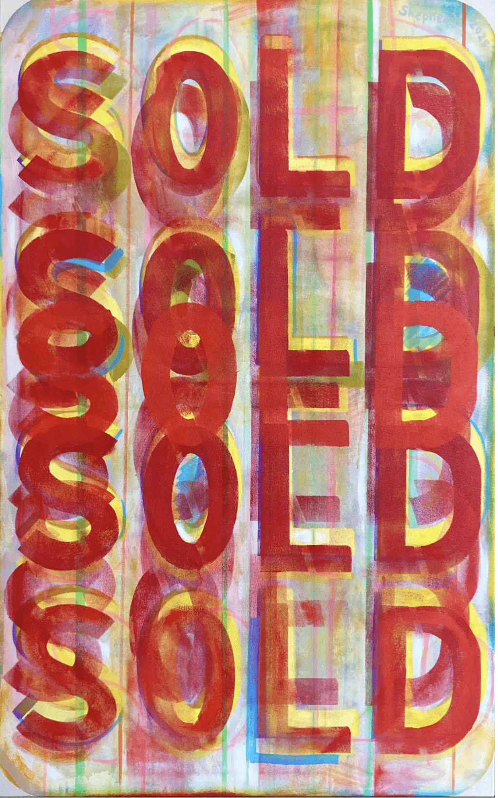 Image of Contemporary art piece titled SOLD IN RED by Shawn Shepherd  
